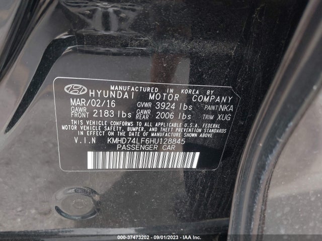 Hyundai ELANTRA SE 2017 KMHD74LF6HU128845 Image 9