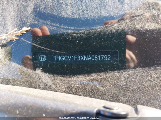 1HGCV1F3XNA081792 Honda Accord Sedan Sport