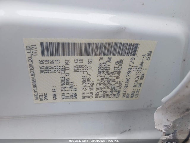 2021 NISSAN ROGUE SV VIN: 5N1AT3BA7MC799729