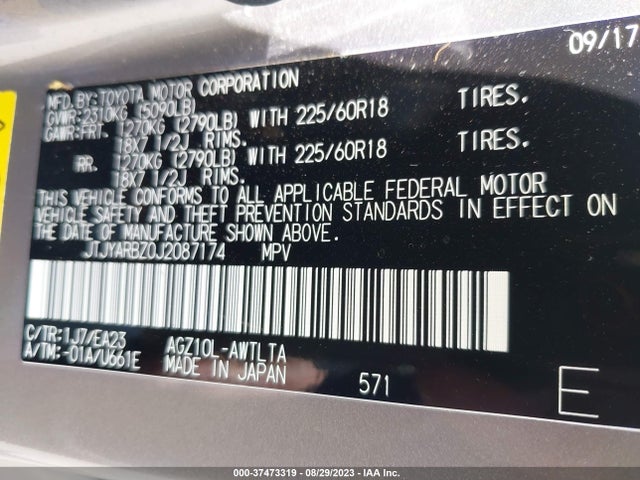 JTJYARBZ0J2087174 Lexus Nx Nx 300