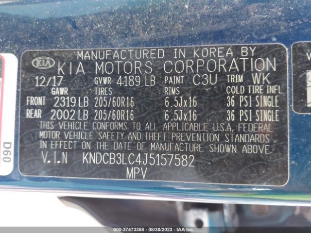KNDCB3LC4J5157582 KIA NIRO LX