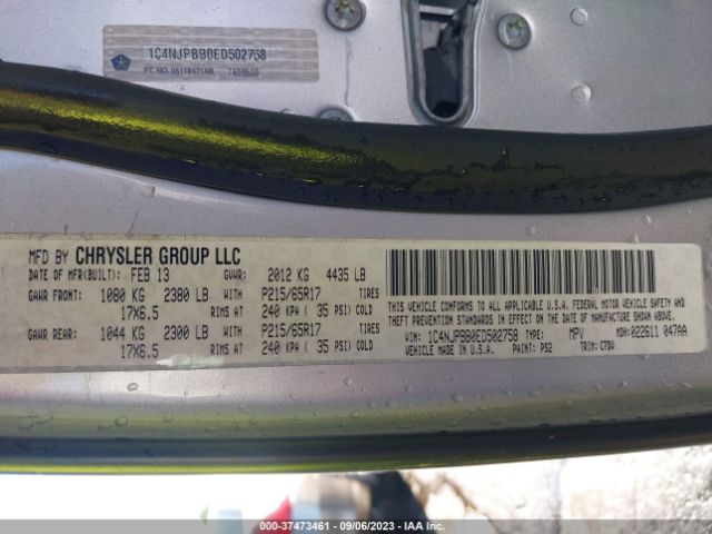 1C4NJPBB0ED502758 Jeep Patriot Sport