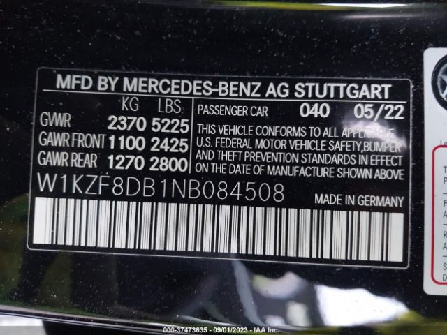 W1KZF8DB1NB084508 Mercedes-Benz E-class E 350
