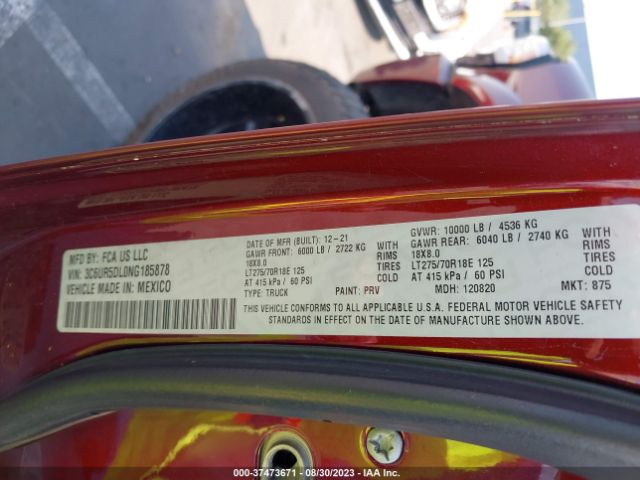 3C6UR5DL0NG185878 RAM 2500