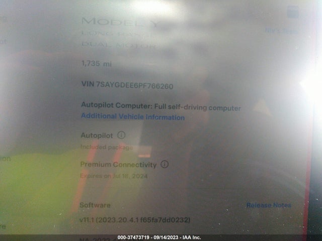 Tesla Model Y Long Range 2023 7SAYGDEE6PF766260 Image 7