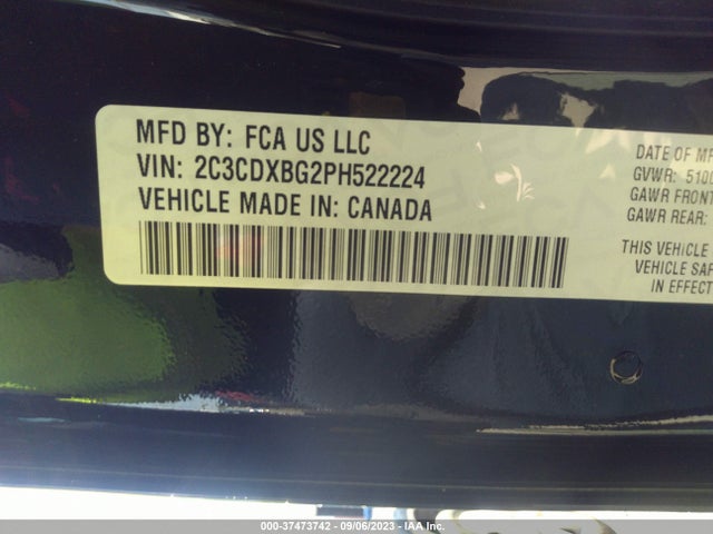 Dodge Charger Sxt 2023 2C3CDXBG2PH522224 Image 9