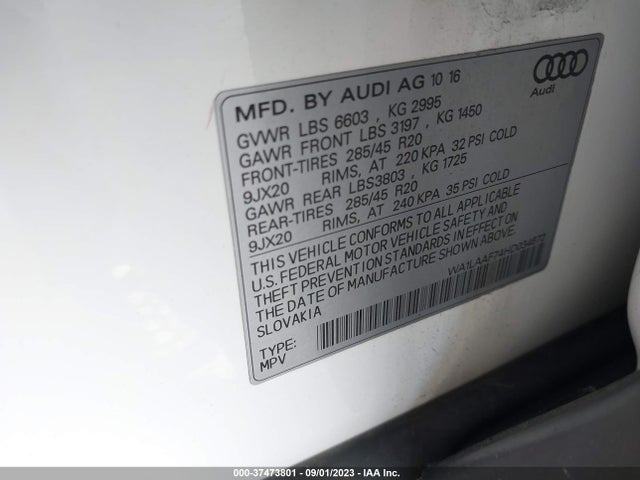 WA1LAAF74HD034672 Audi Q7 Premium Plus