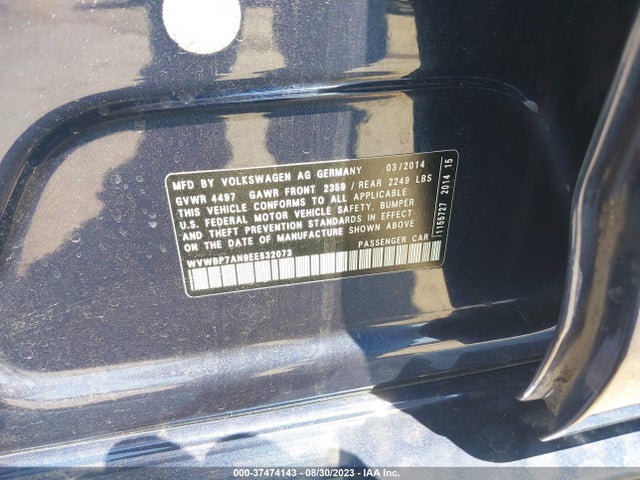 WVWBP7AN9EE532073 Volkswagen CC SPORT