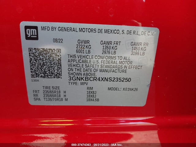 Chevrolet Blazer Lt 2022 3GNKBCR4XNS235250 Image 9