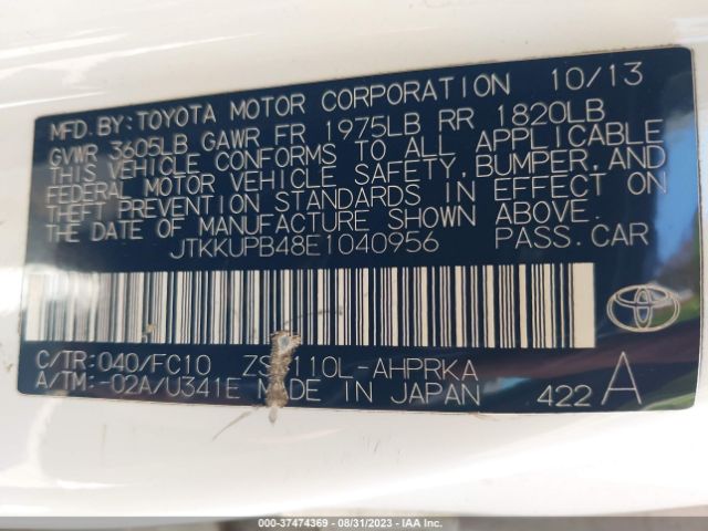 JTKKUPB48E1040956 Scion XD