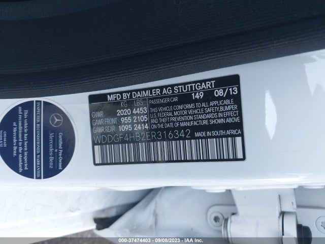 WDDGF4HB2ER316342 Mercedes-Benz C-class C 250