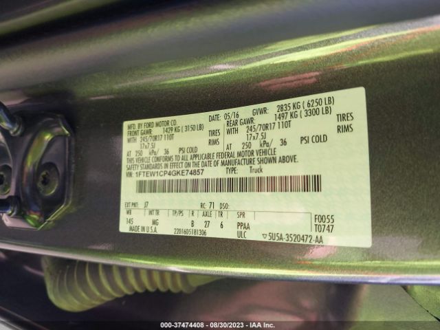 1FTEW1CP4GKE74857 Ford F-150 Xlt