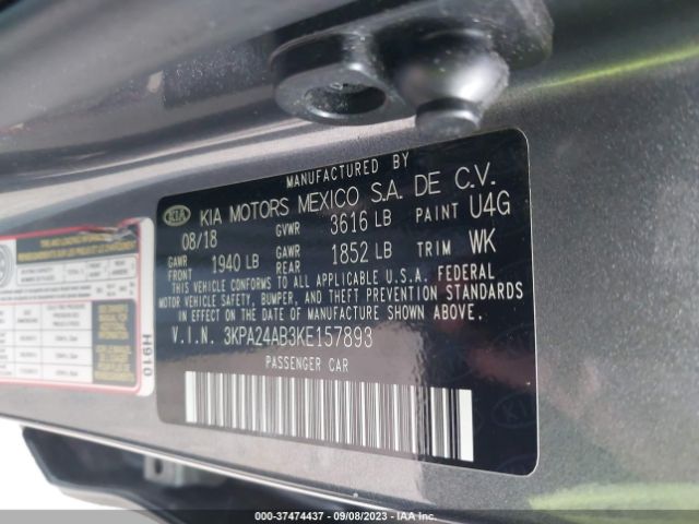 3KPA24AB3KE157893 KIA RIO S