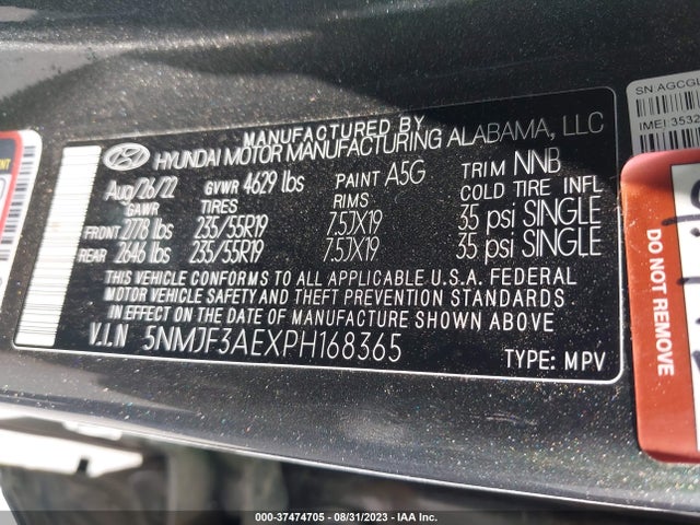 Hyundai TUCSON SEL 2023 5NMJF3AEXPH168365 Image 9