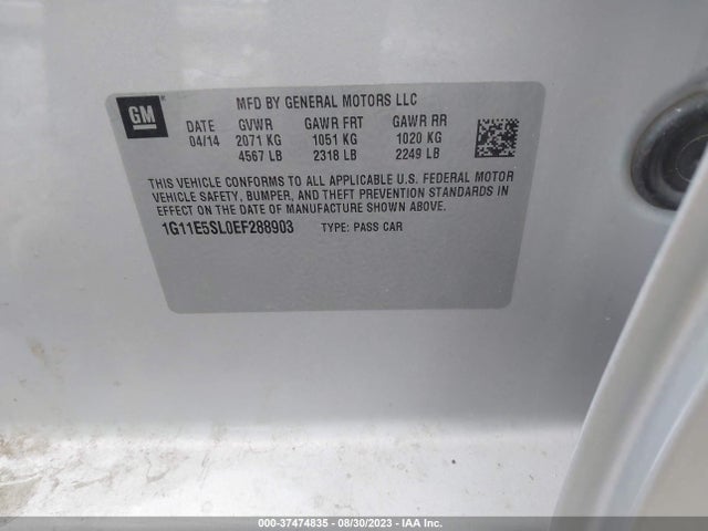 Chevrolet MALIBU LT 2014 1G11E5SL0EF288903 Image 9
