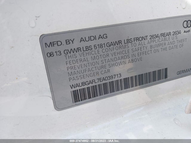 Audi S4 3.0t Premium Plus 2014 WAUBGAFL7EA039713 Image 9