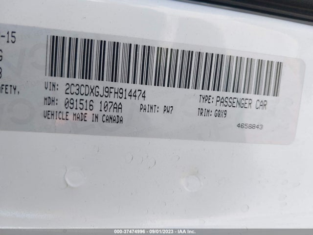 2C3CDXGJ9FH914474 Dodge Charger R/t Scat Pack