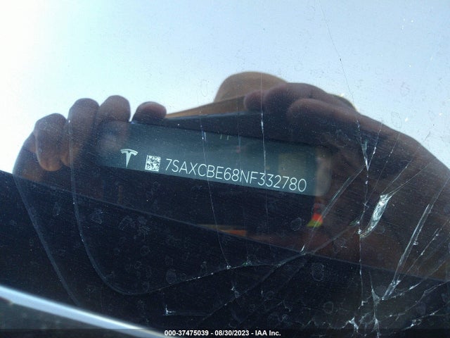 2022 TESLA MODEL X PLAID VIN: 7SAXCBE68NF332780