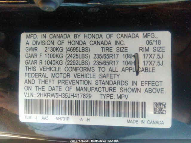 2HKRW5H35JH417829 Honda CR-V LX