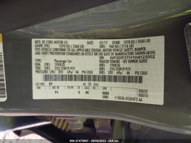 WF0DP3TH1H4123002 Ford FOCUS RS