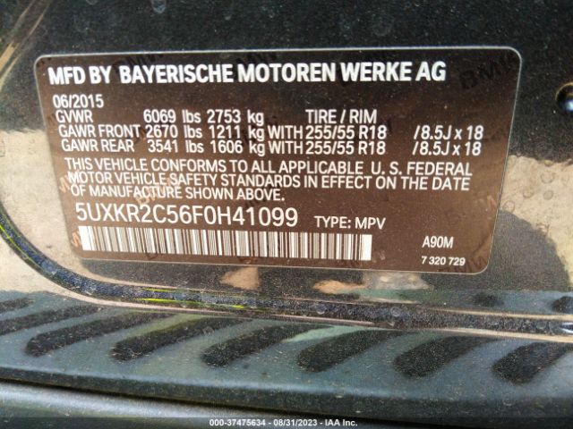 5UXKR2C56F0H41099 BMW X5 Sdrive35i