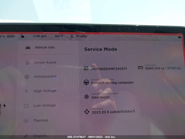 Tesla Model Y Long Range 2021 5YJYGDEE0MF240571 Image 7