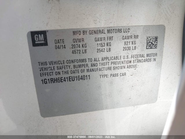 Chevrolet Volt 2014 1G1RH6E41EU164011 Image 9