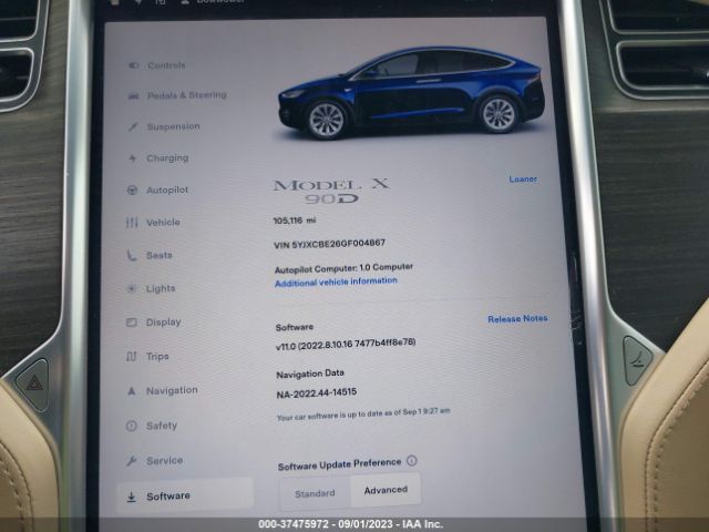 5YJXCBE26GF004867 Tesla Model X 70d/90d/75d/60d/p100d