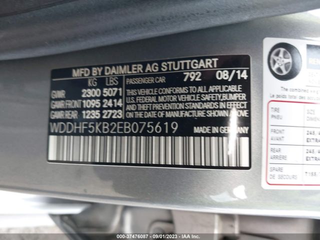 WDDHF5KB2EB075619 Mercedes-Benz E-class E 350