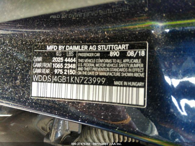 WDDSJ4GB1KN723999 Mercedes-Benz CLA 250