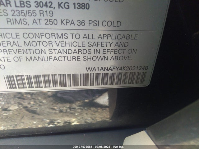WA1ANAFY4K2021248 Audi Q5 PREMIUM