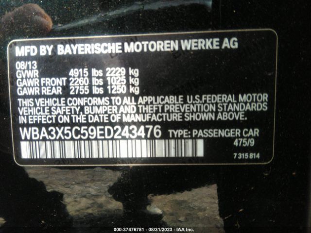 WBA3X5C59ED243476 BMW 3 Series Gran Turismo 328i Xdrive