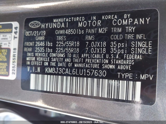 Hyundai Tucson Ultimate 2020 KM8J3CAL6LU157630 Image 9