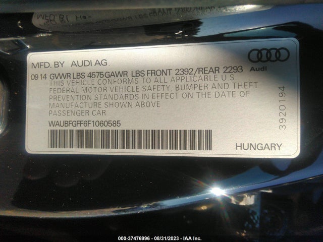 WAUBFGFF6F1060585 Audi S3/a3 2.0t Premium