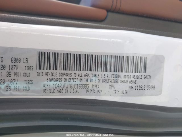 1C4RJFJT6JC163395 Jeep Grand Cherokee Summit