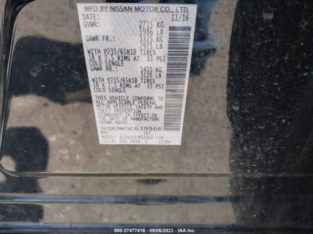 5N1DR2MM7HC639966 Nissan Pathfinder Sv