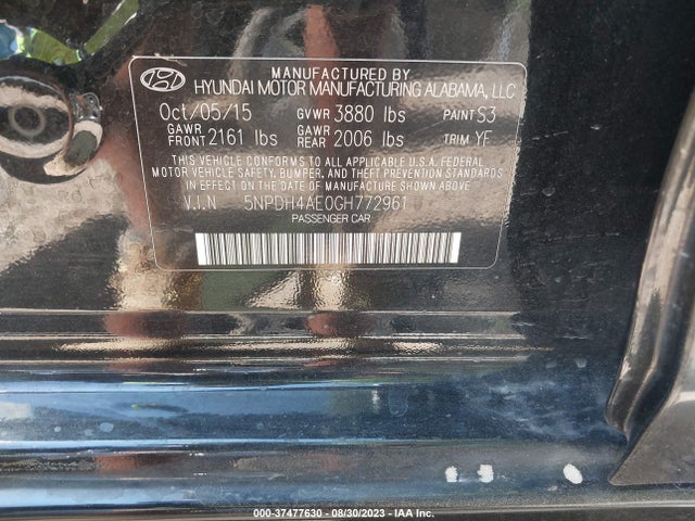 Hyundai ELANTRA SE 2016 5NPDH4AE0GH772961 Image 9