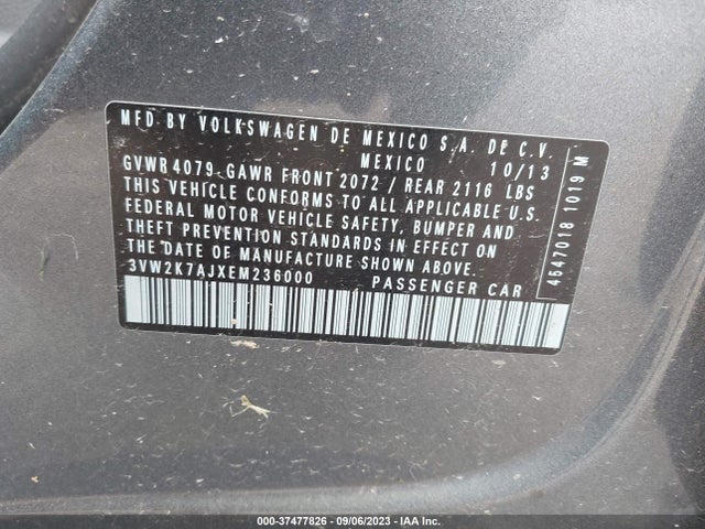 3VW2K7AJXEM236000 Volkswagen Jetta Sedan S