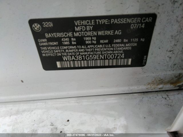 WBA3B1G59ENT00724 BMW 3 Series 320i