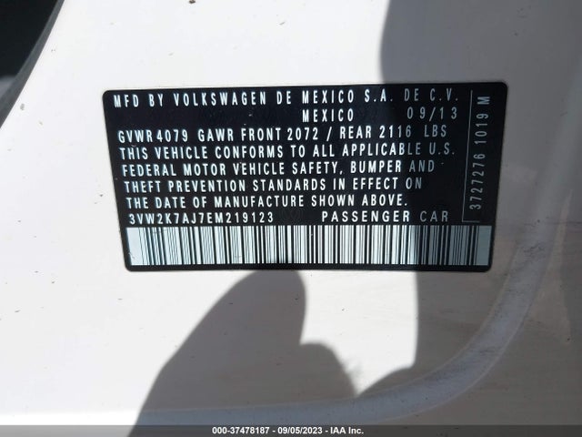 3VW2K7AJ7EM219123 Volkswagen Jetta Sedan S