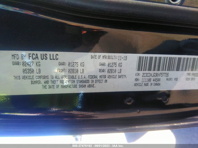 Dodge Charger Sxt 2019 2C3CDXJG3KH757726 Image 9