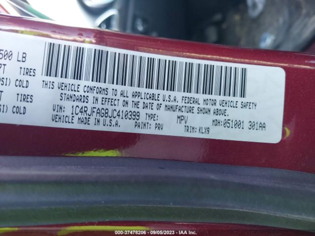 1C4RJFAG8JC410399 Jeep Grand Cherokee Altitude