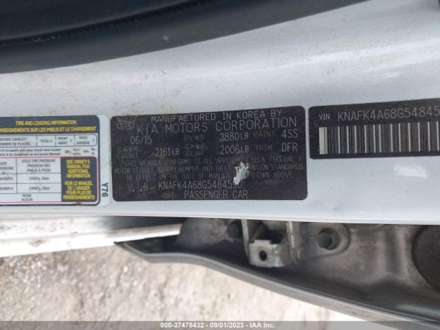 KNAFK4A68G5484590 KIA FORTE LX