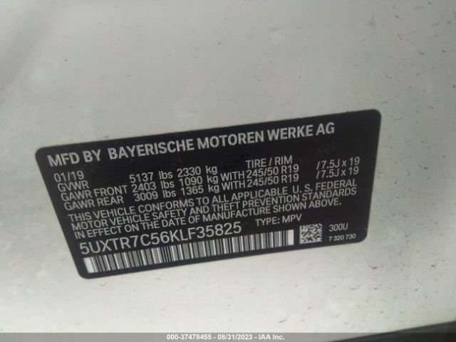 5UXTR7C56KLF35825 BMW X3 Sdrive30i