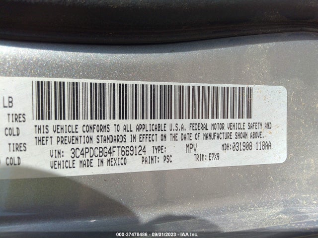 Dodge Journey Sxt 2015 3C4PDCBG4FT669124 Image 9