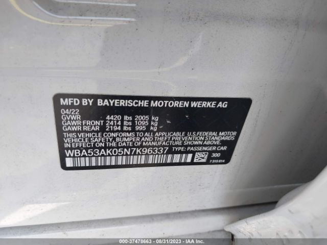 WBA53AK05N7K96337 BMW 2 Series 228i