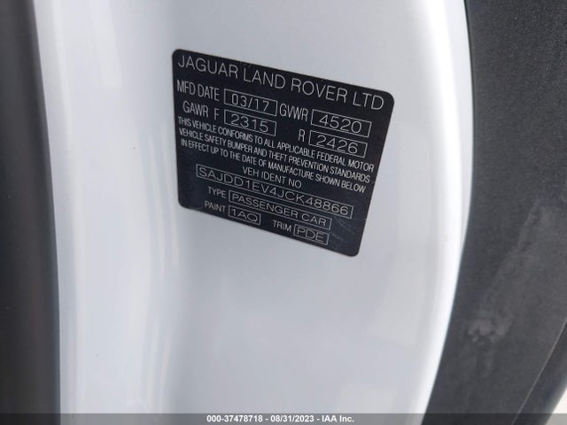 2018 JAGUAR F-TYPE SAJDD1EV4JCK48866 Photo 8