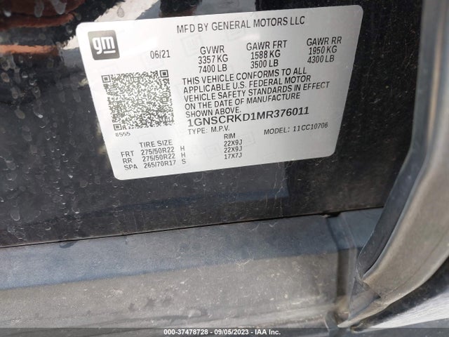 Chevrolet TAHOE RST 2021 1GNSCRKD1MR376011 Image 9