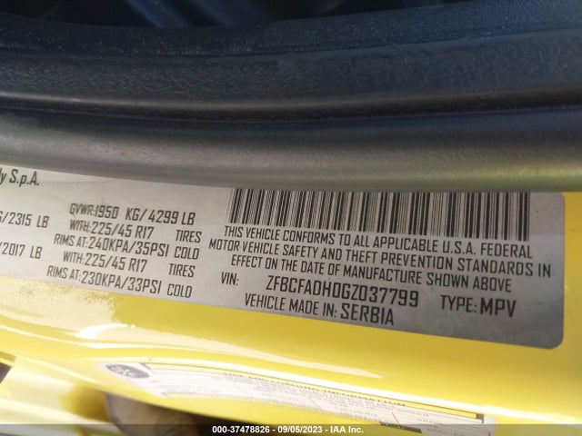 2016 FIAT 500L ZFBCFADH0GZ037799 Photo 8