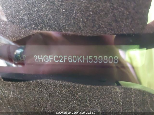 2HGFC2F60KH539808 Honda Civic Sedan Lx